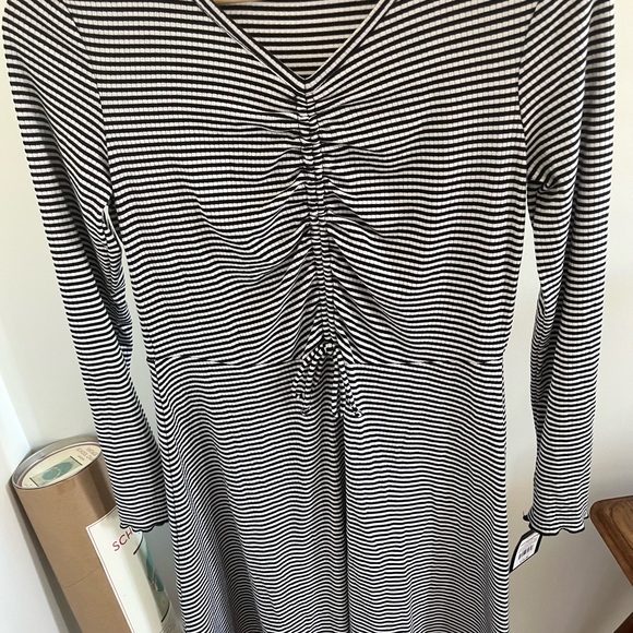 Kids Art class Ribbed black and white dress - Picture 2 of 3